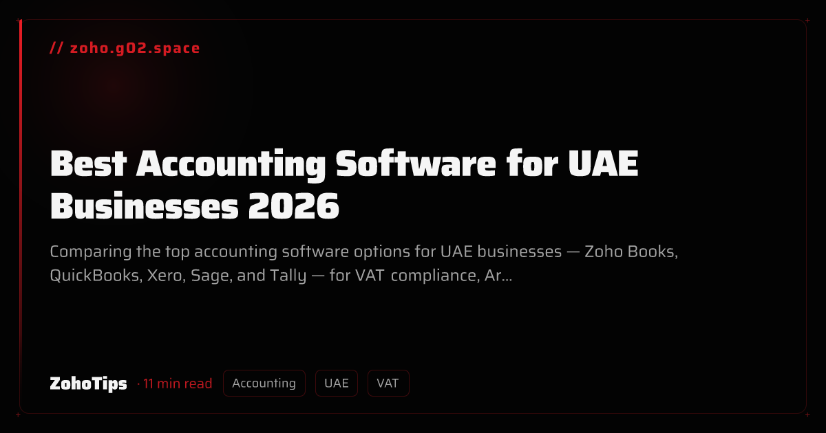 Best Accounting Software for UAE Businesses 2026