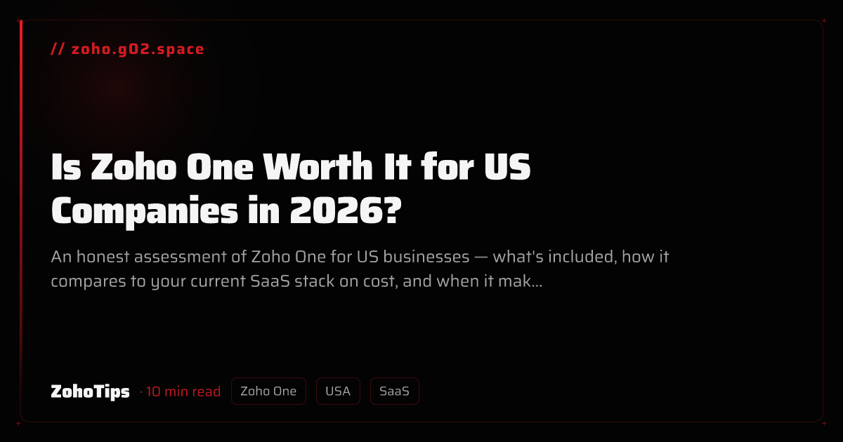 Is Zoho One Worth It for US Companies in 2026?